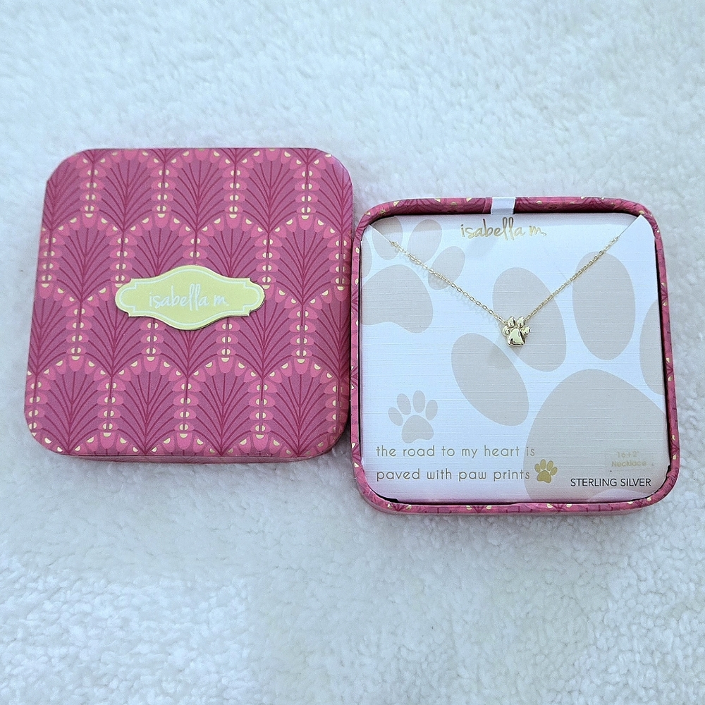 Isabella M. Dainty Gold💛 Paw🐾 Pendant Necklace - NIB - Picture 15 of 15